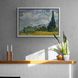 Постер без рамки "Пшеничное поле с кипарисами (В. Ван Гог)" в размере 30х40