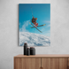 Постер без рамки "Полет на лыжах" в размере 30х40