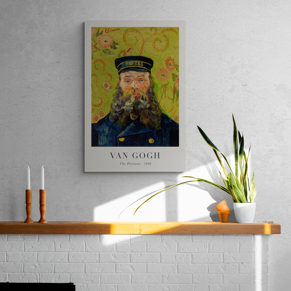Постер без рамки "The Postman 1888 (В. Ван Гог)" в розмірі 30х40