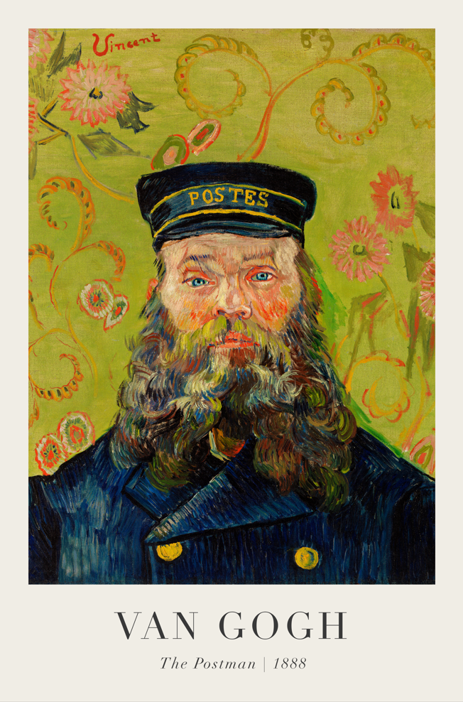Постер без рамки The Postman 1888 (В. Ван Гог) в размере 30х40