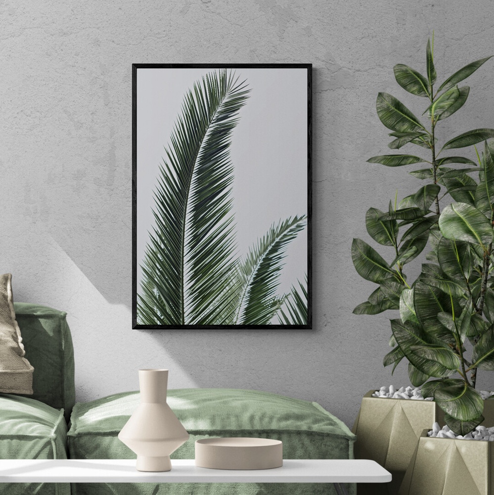 Постер без рамки "Пальмовые листья" в размере 30х40
