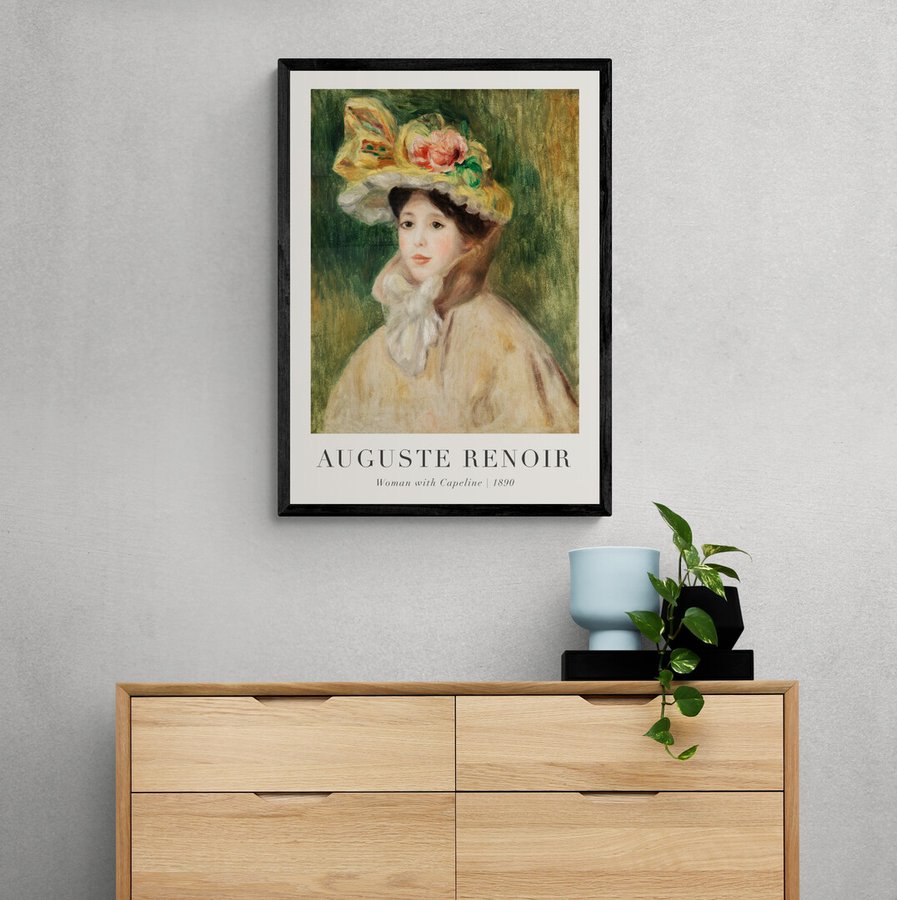 Постер без рамки "Woman with Capeline 1890" в розмірі 30х40