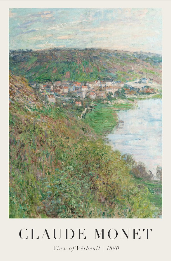 Постер без рамки "View of Vetheuil 1880" в розмірі 20х30