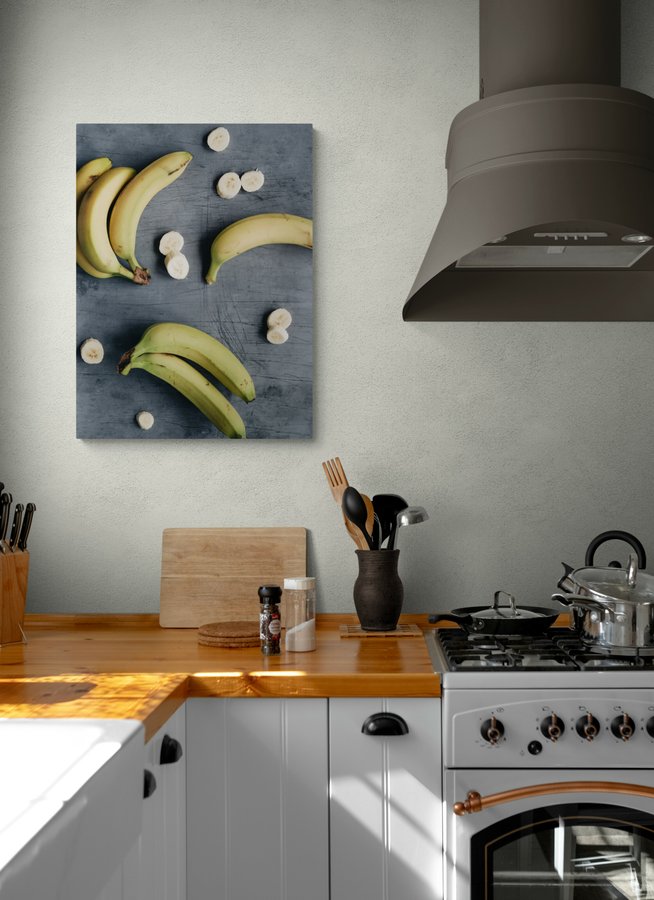 Постер без рамки "Банани зі шматочками" в розмірі 30х40