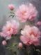 Сет из 3-х картин на фотобумаге с пластиковой рамкой и пластиком "Расцвет розовых пионов" в размерах 30х40 см.