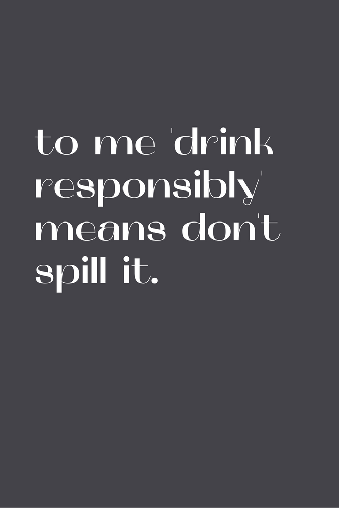 Постер без рамки "Drink responsibly" в размере 30х40
