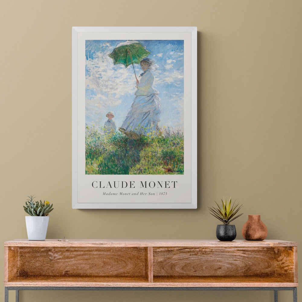 Постер без рамки "Madame Monet and Her Son 1875" в розмірі 20х30