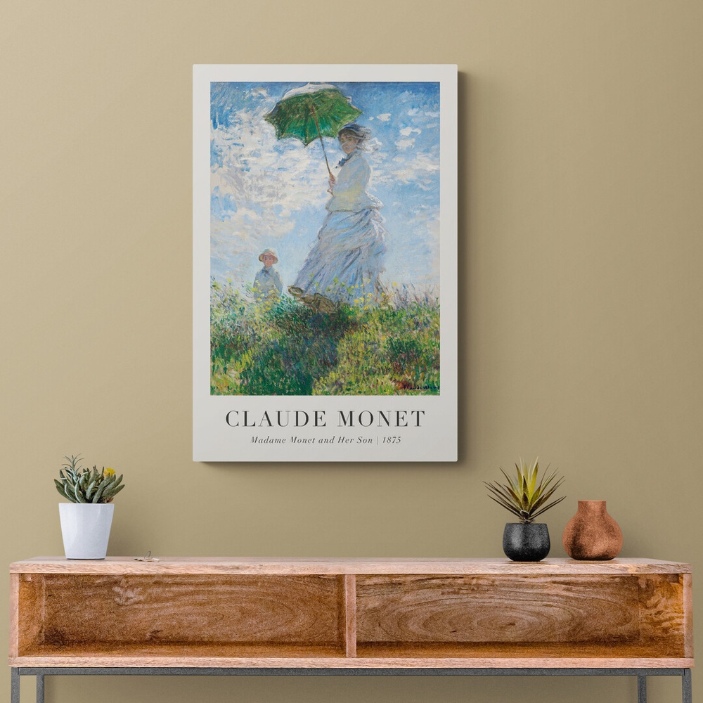 Постер без рамки "Madame Monet and Her Son 1875" в розмірі 30х40