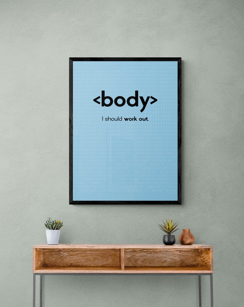 Постер без рамки "Body" в размере 30х40
