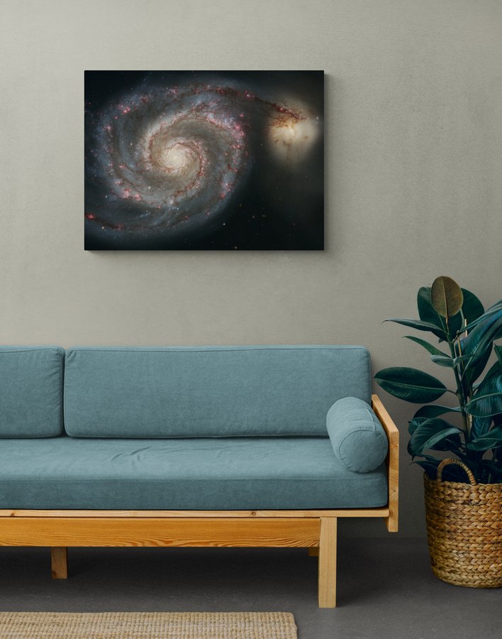 Постер без рамки "Спіральна галактика" в розмірі 30х40