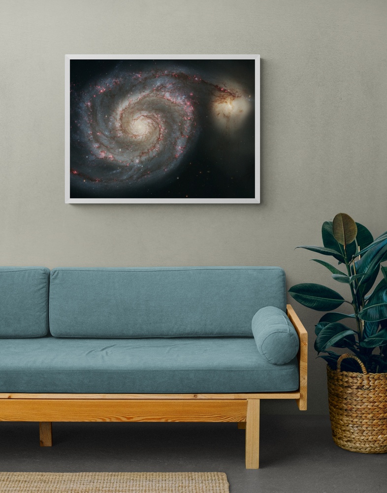 Постер без рамки "Спіральна галактика" в розмірі 30х40