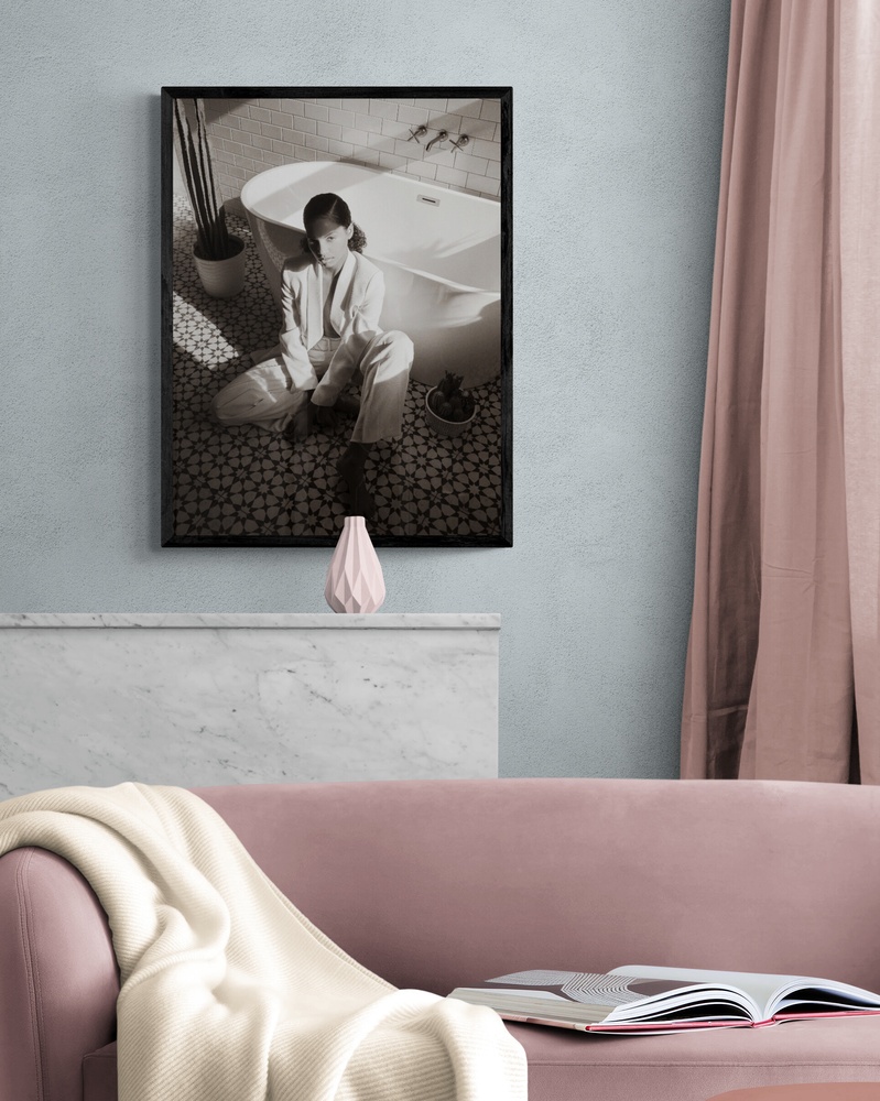 Постер без рамки "Фото в ванной" в размере 30х40