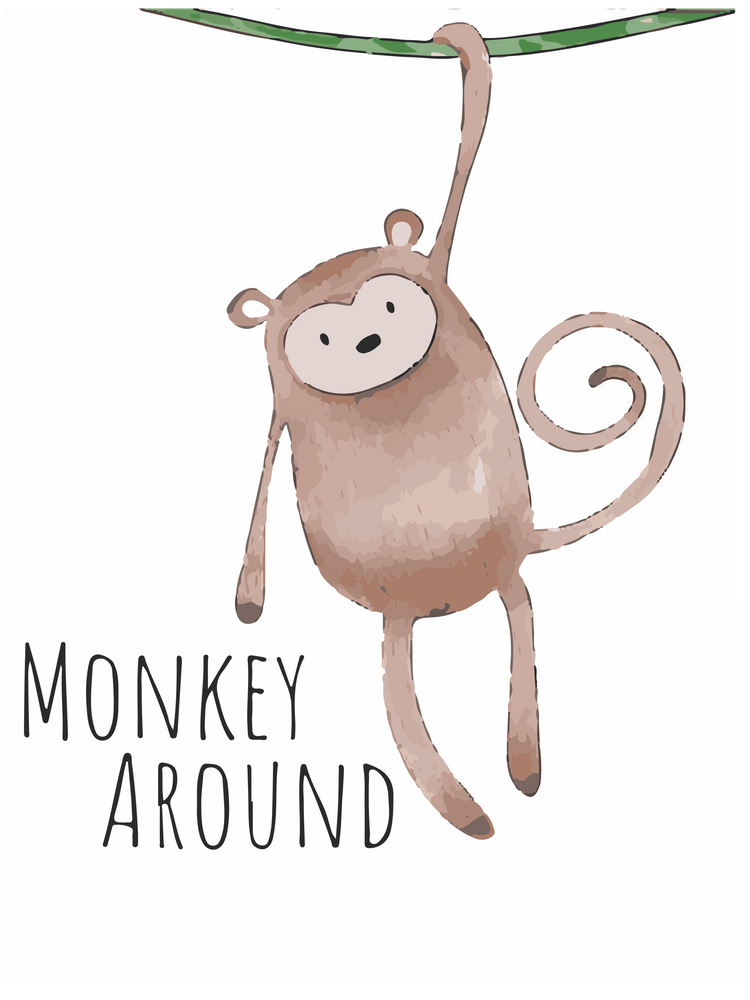 Постер без рамки "Monkey around" в розмірі 30х40