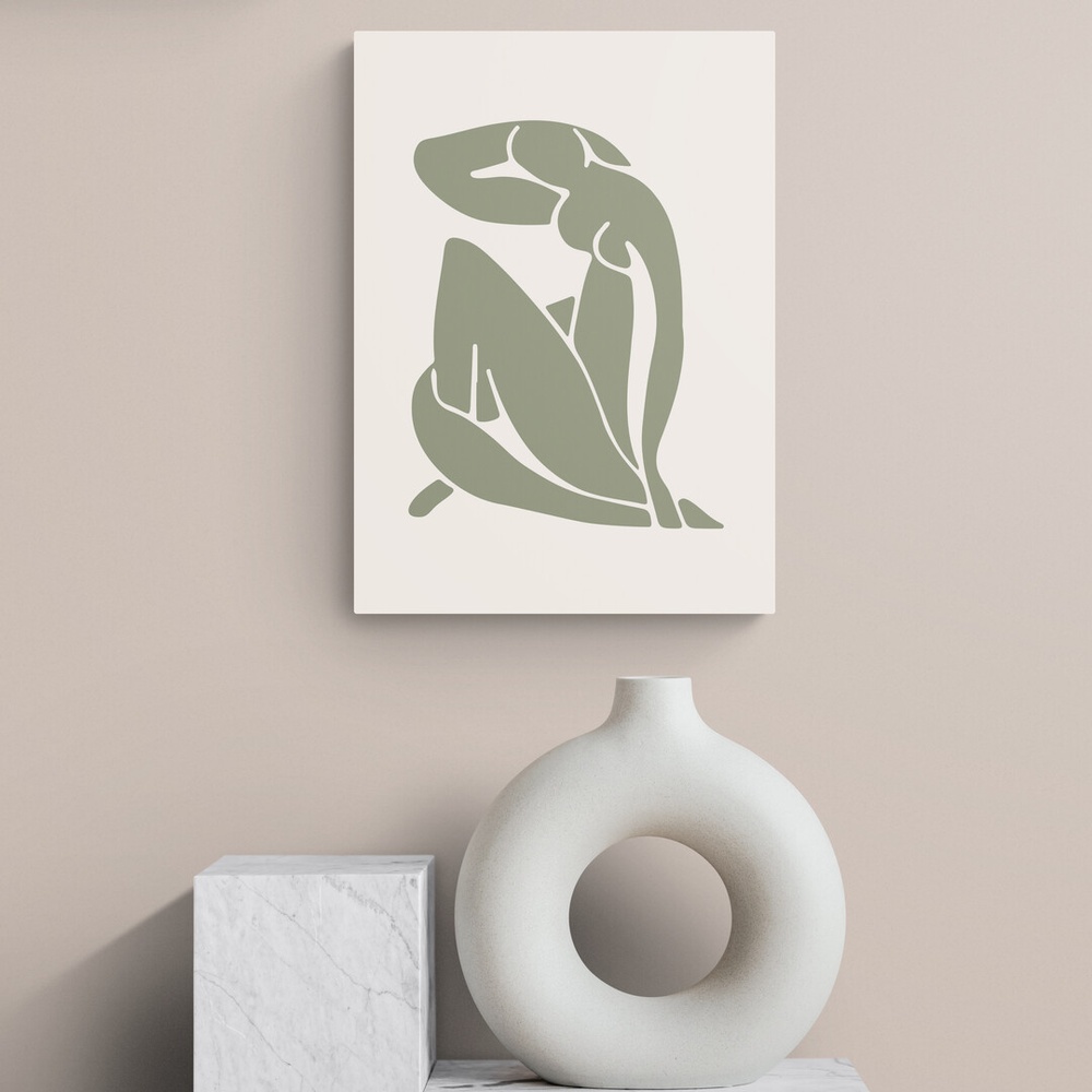 Постер без рамки "Зеленая женщина" в размере 30х40