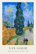 Постер без рамки "Road with Cypress and Star 1890 (В. Ван Гог)" в розмірі 30х40