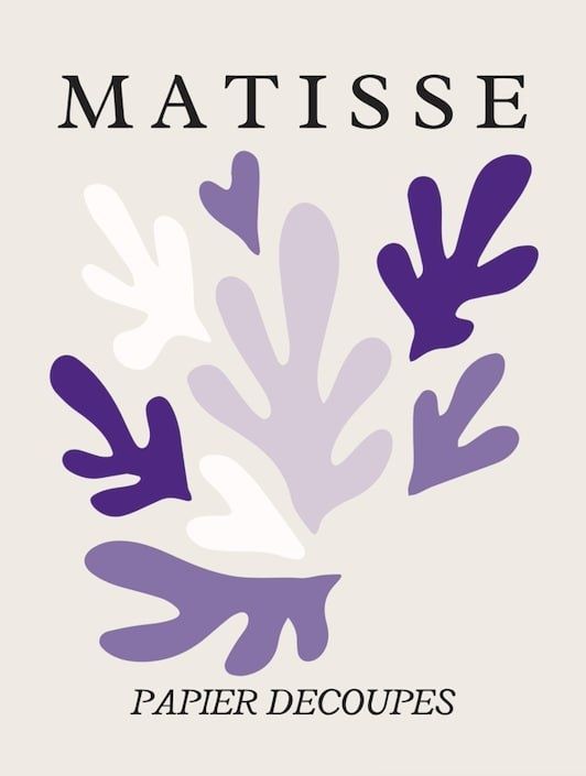 Постер у пластиковій рамці "Matisse: Papier Decoupes " в розмірі 50х70