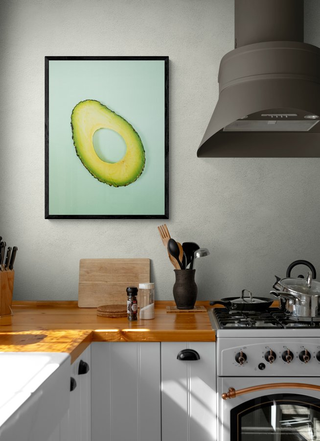 Постер без рамки "Слайс авокадо" в розмірі 30х40